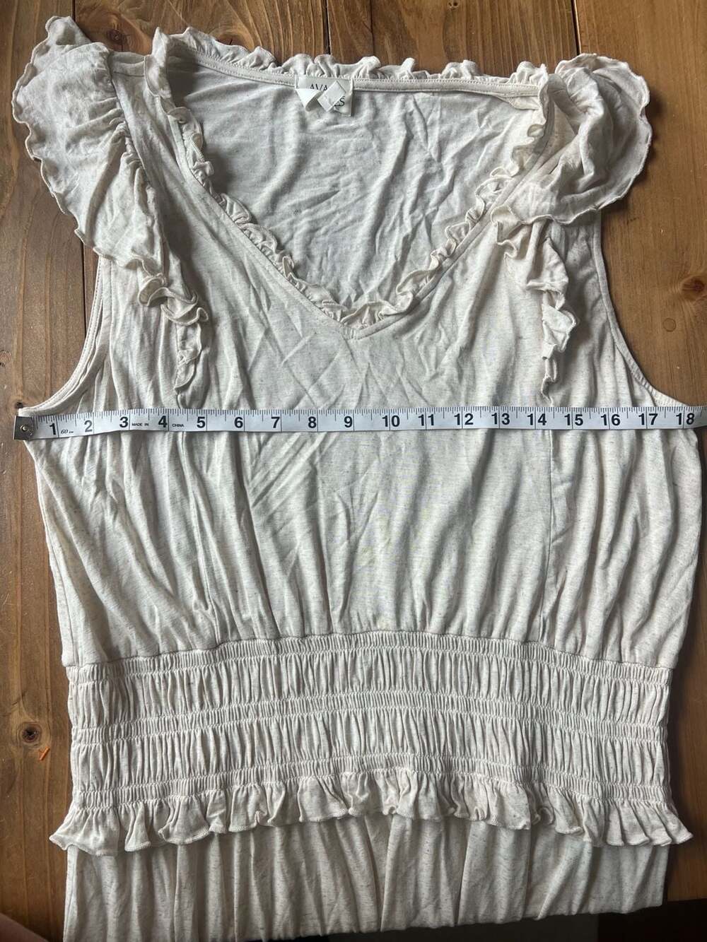 Ava James Sleeveless Shirred Waist Ruffle Detail Maxi Dress XL - Picture 5 of 6